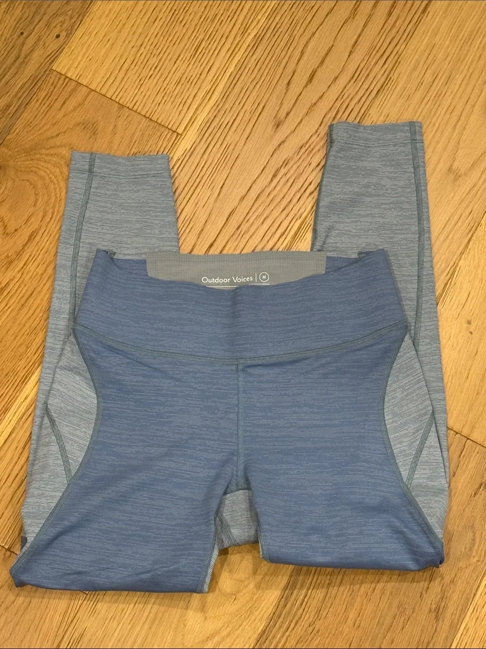 *Outdoor Voices Heathered Blue Techsweat Leggings Womens Medium - Picture 8 of 11